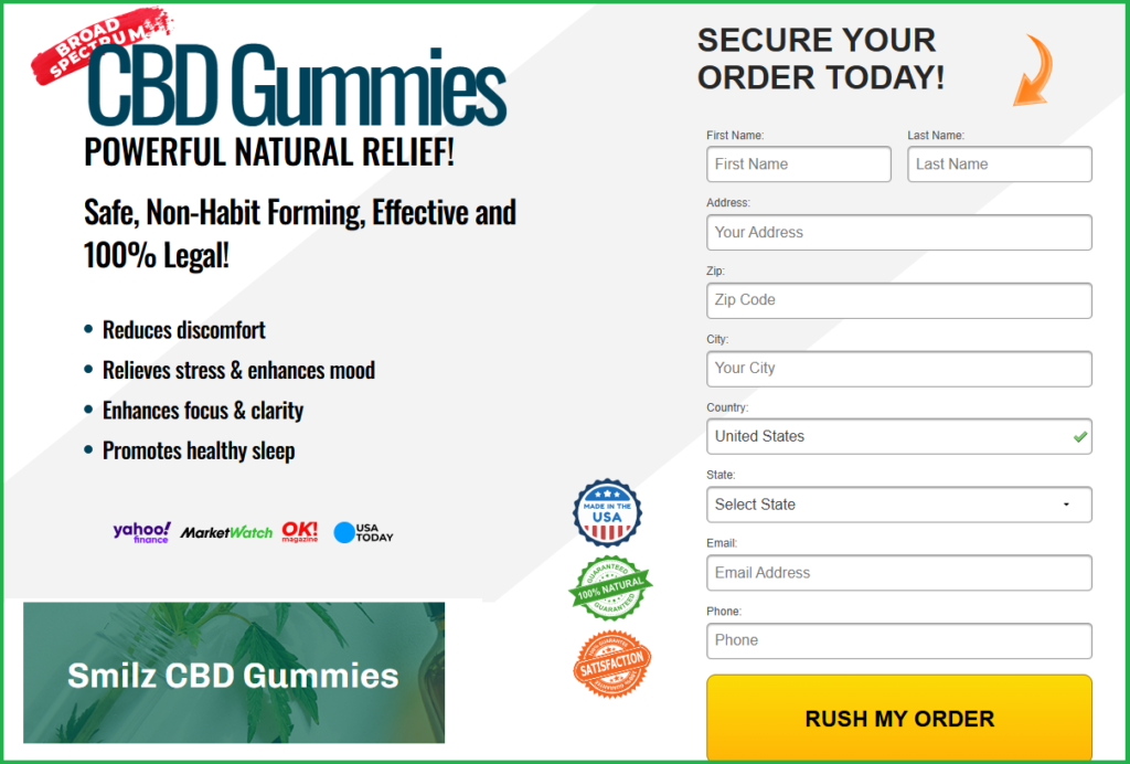 Smilz CBD Gummies Order